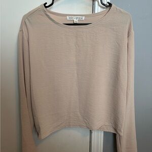 Women's Cream Long Sleeve Top